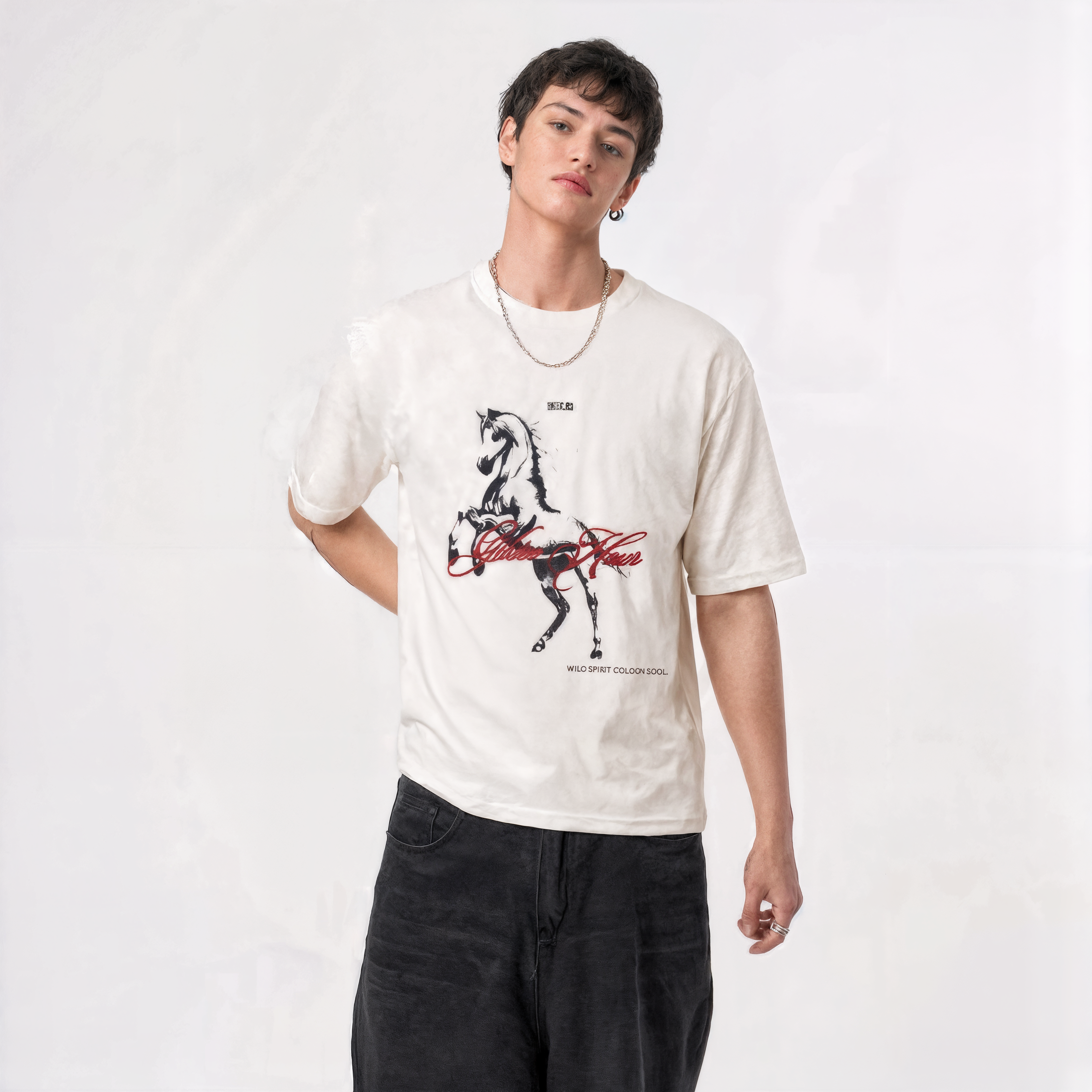 RIVOR – Wild Spirit Graphic Off-White Tees
