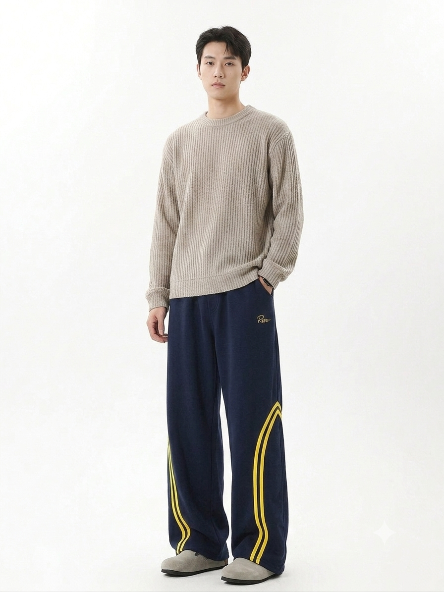 RIVOR Aero Stripe Trouser- Navy Blue