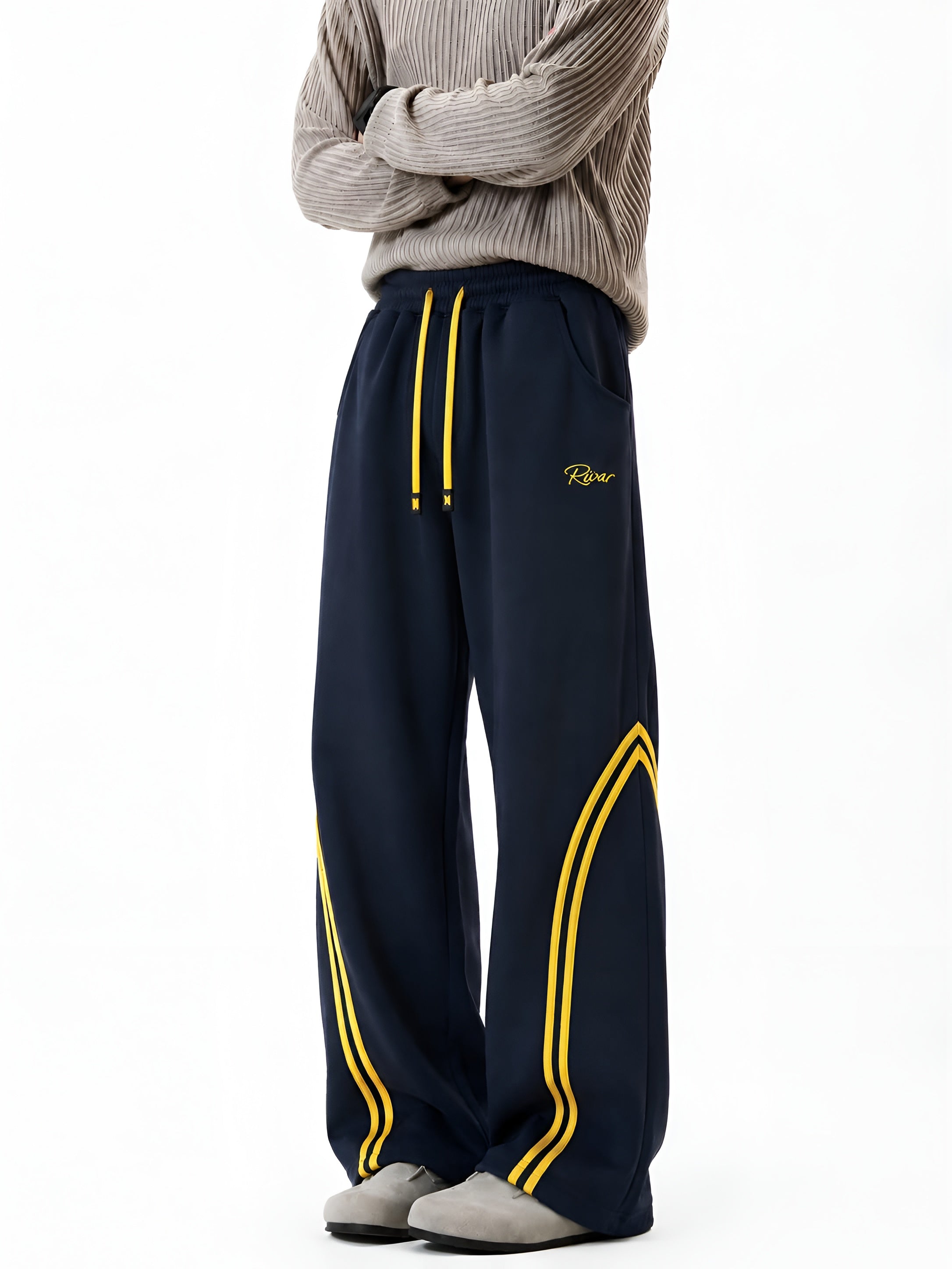 RIVOR Aero Stripe Trouser- Navy Blue