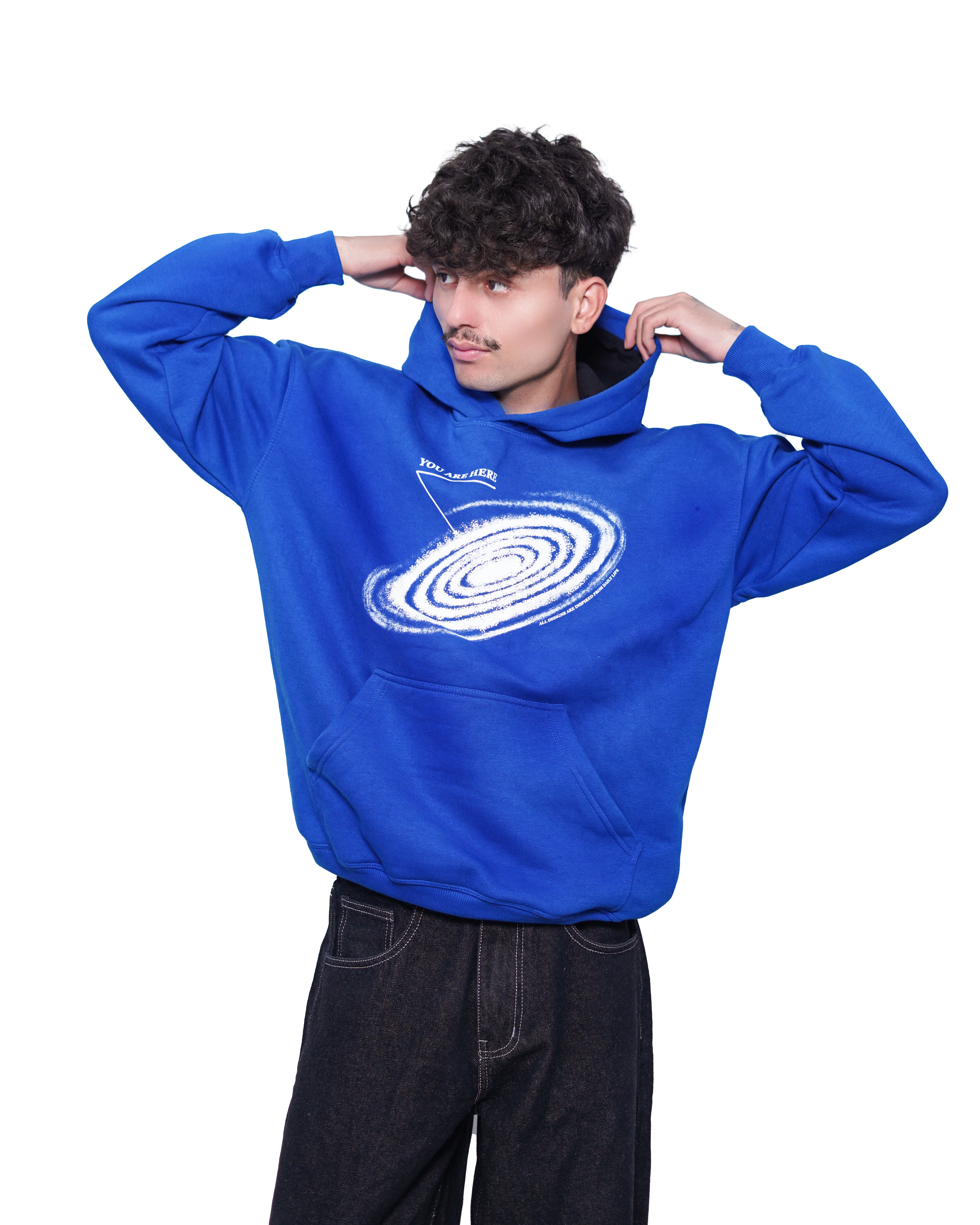 Rivor “Are You Here” Galaxy Hoodie – Blue