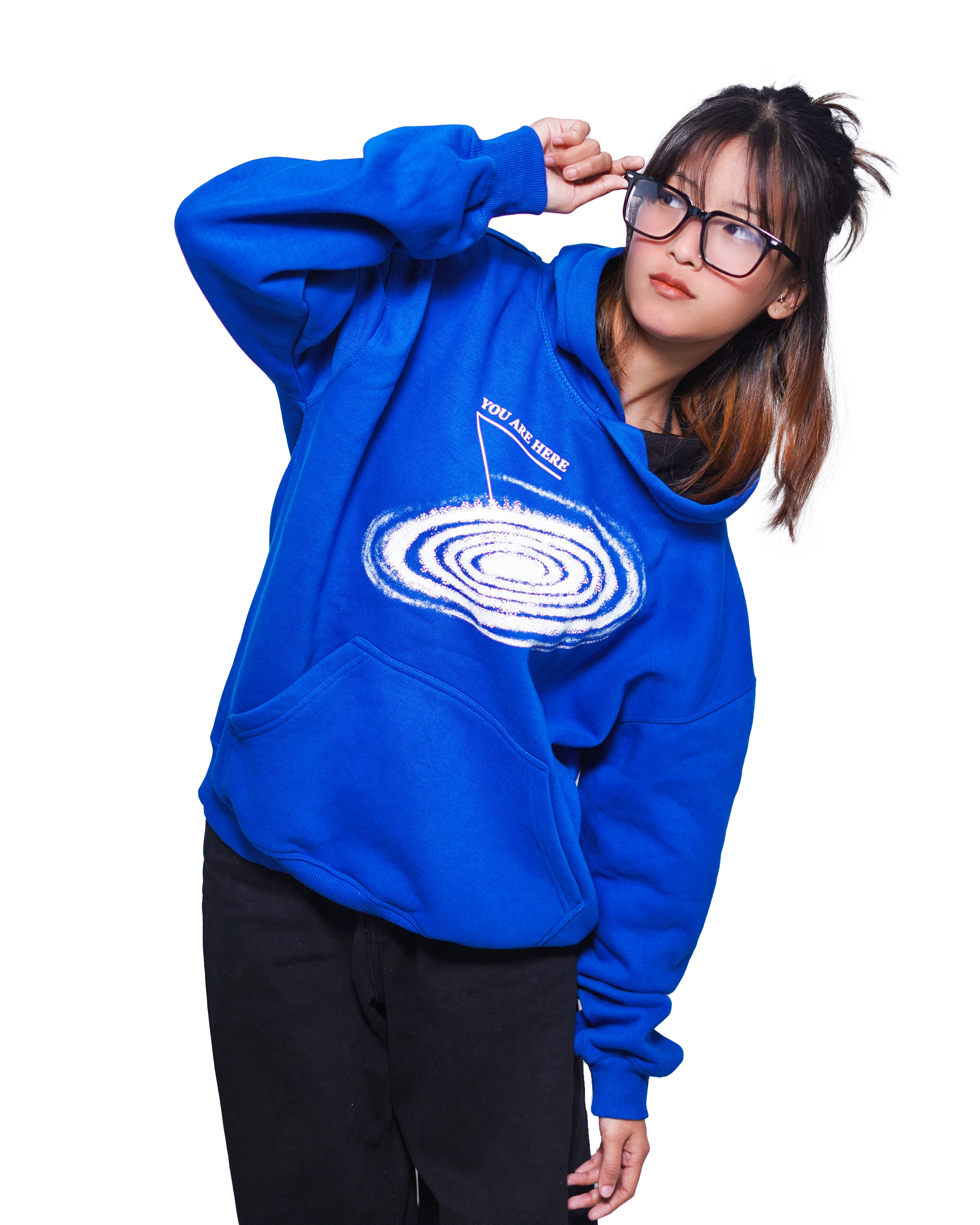 Rivor “Are You Here” Galaxy Hoodie – Blue