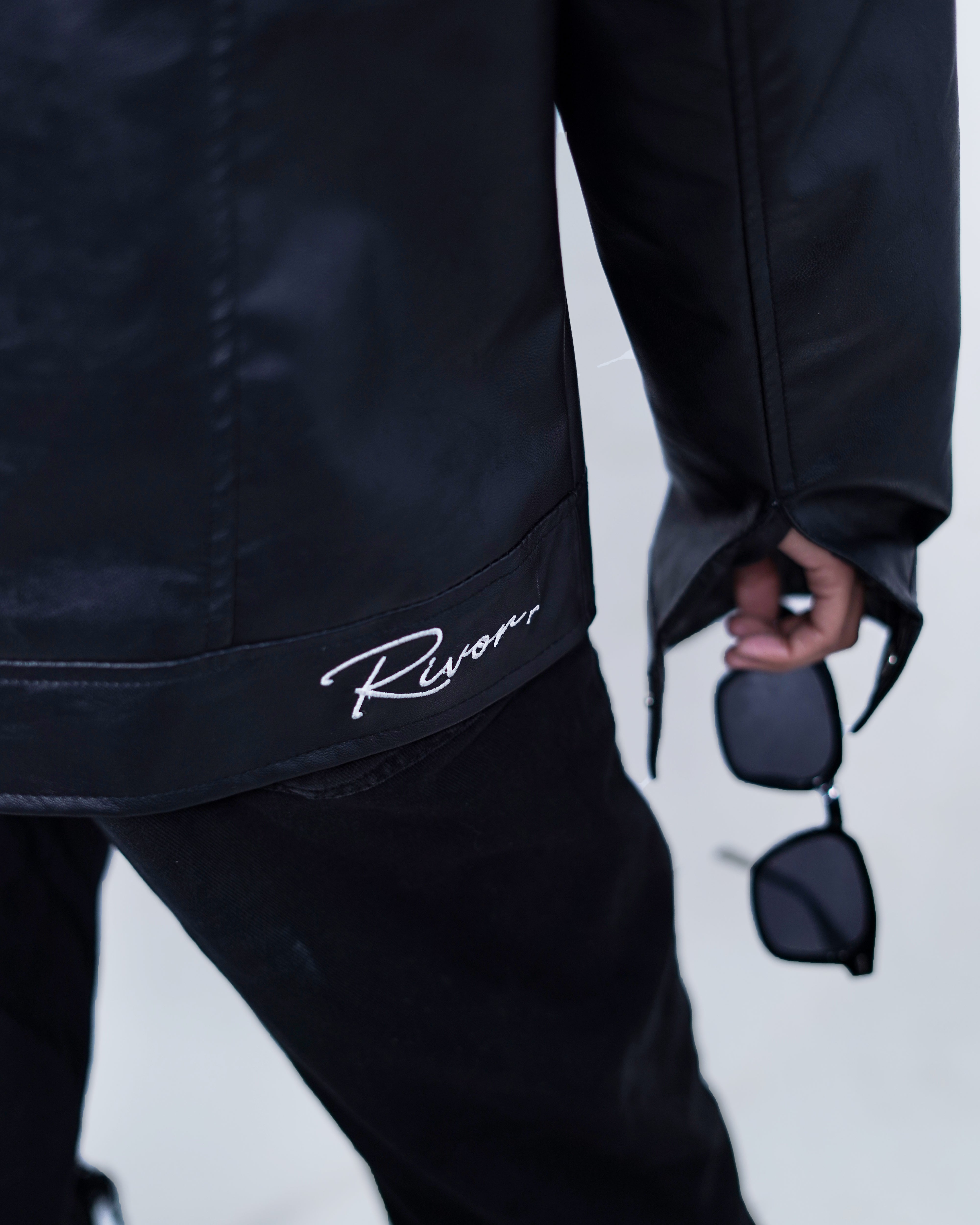 RIVOR- Midnight Black Collar Jacket