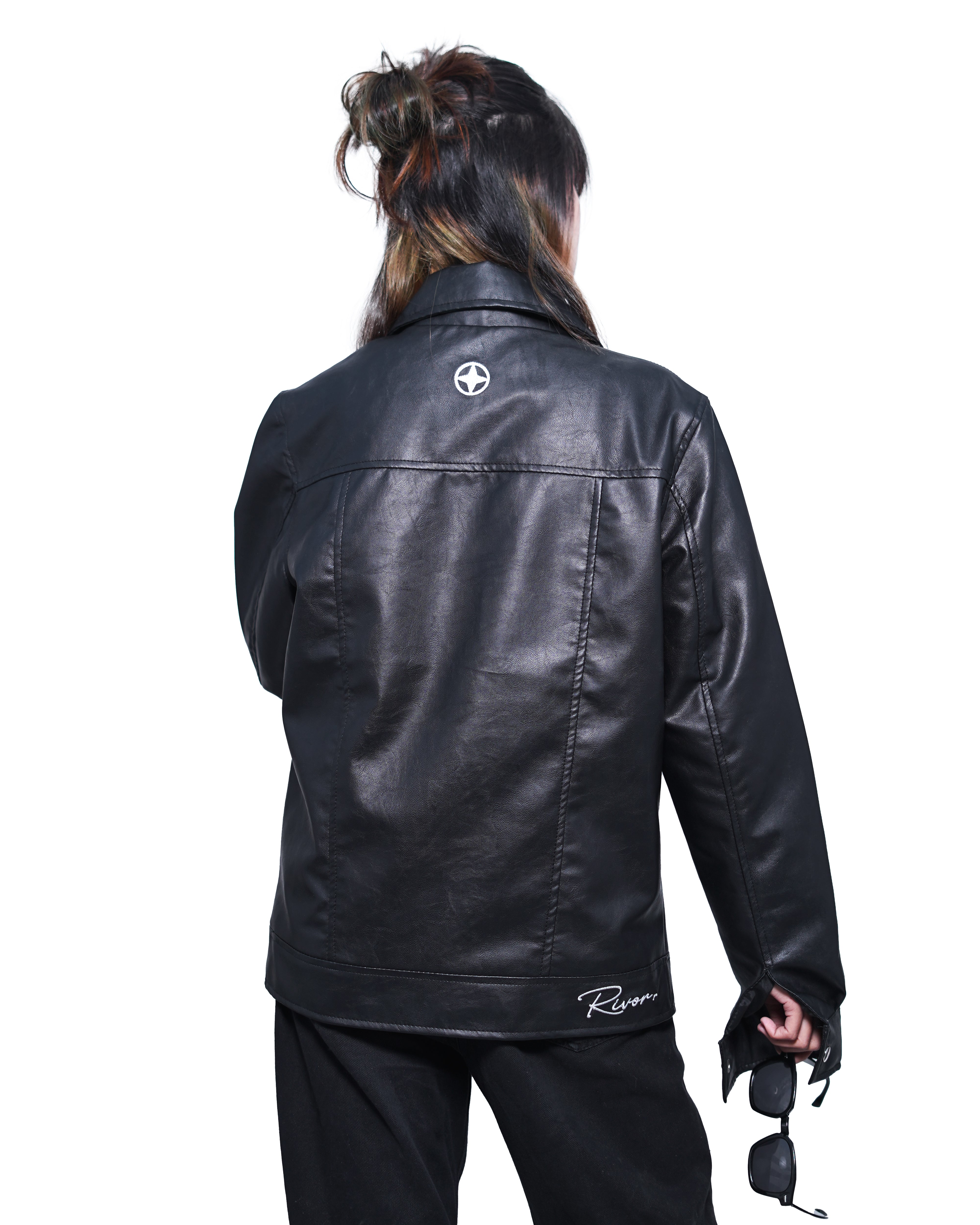 RIVOR- Midnight Black Collar Jacket