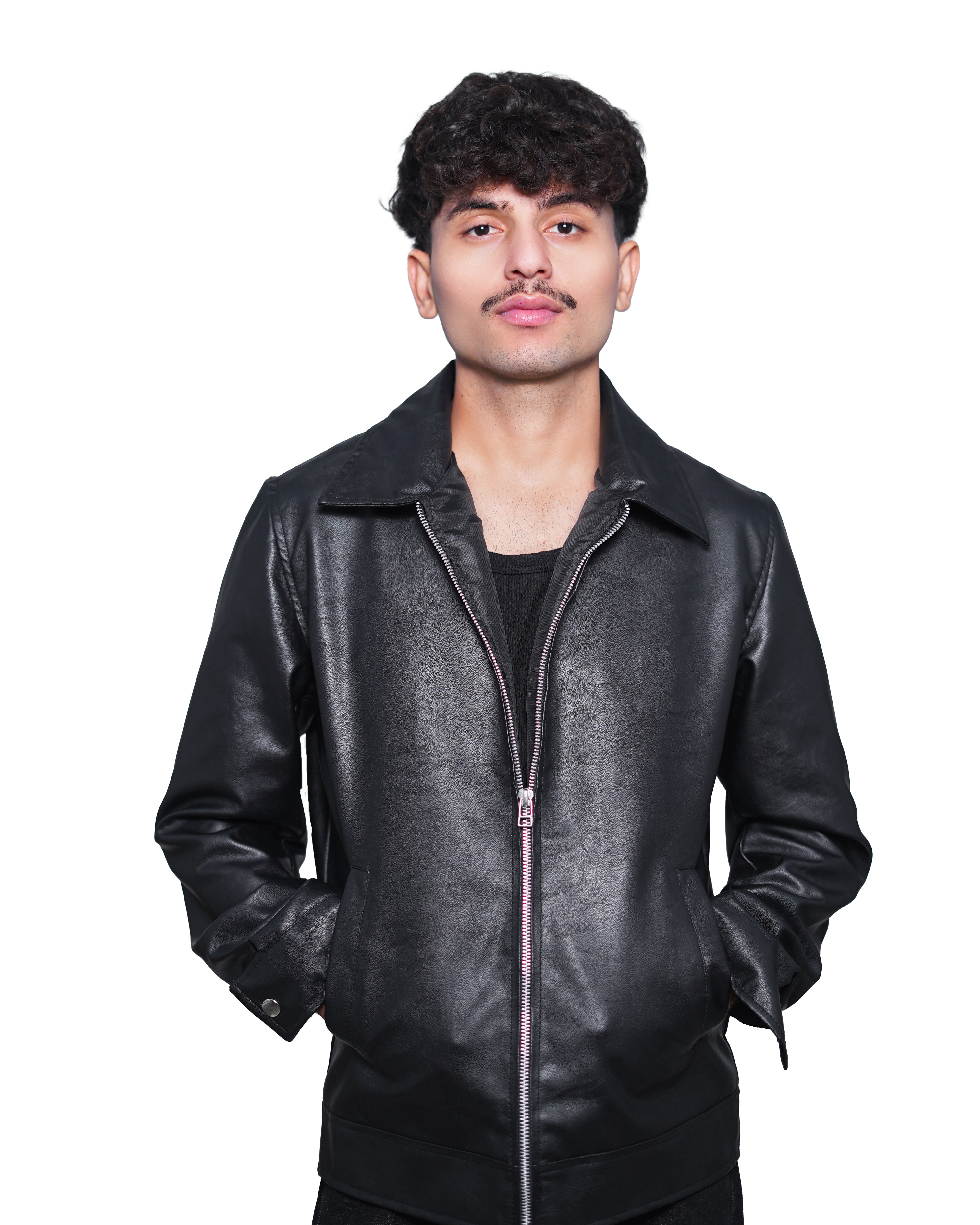 RIVOR- Midnight Black Collar Jacket